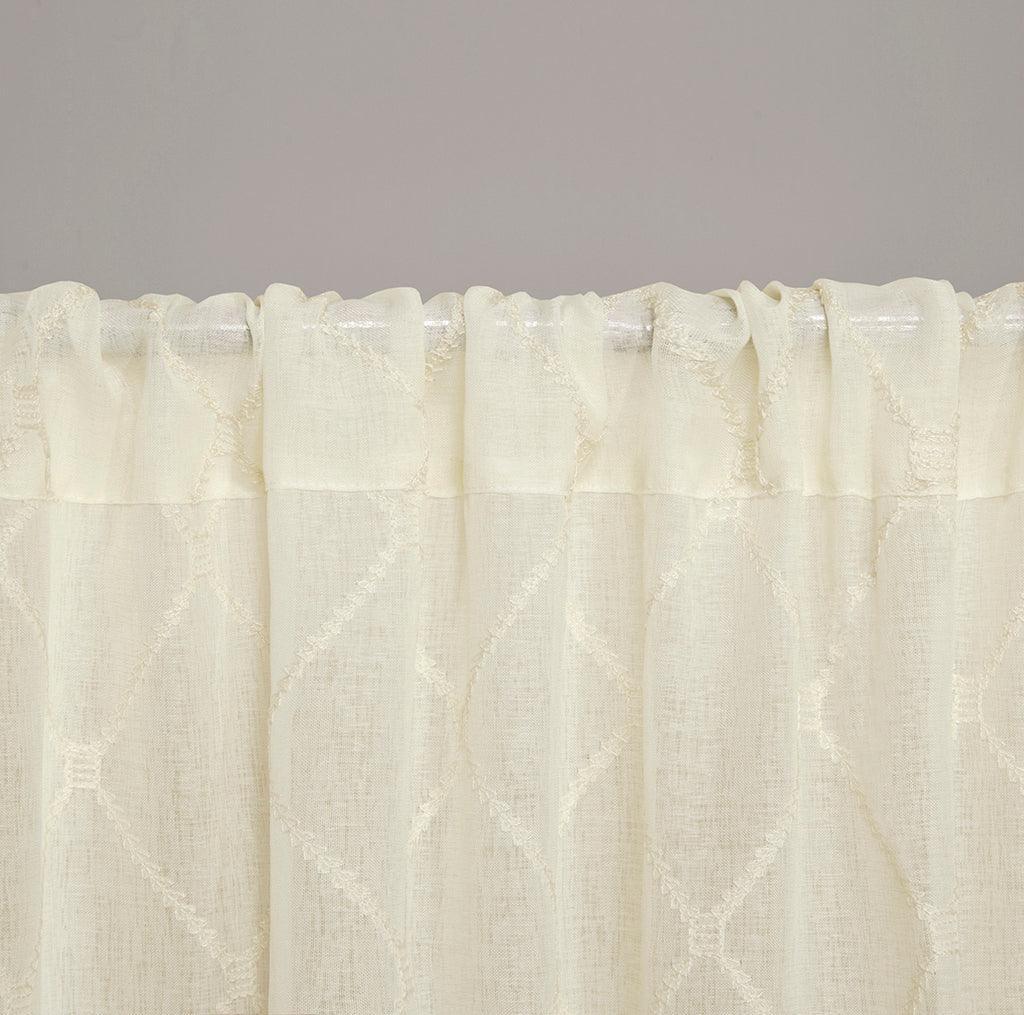 Irina 84" Sheer Window Curtain Ivory Olliix.com