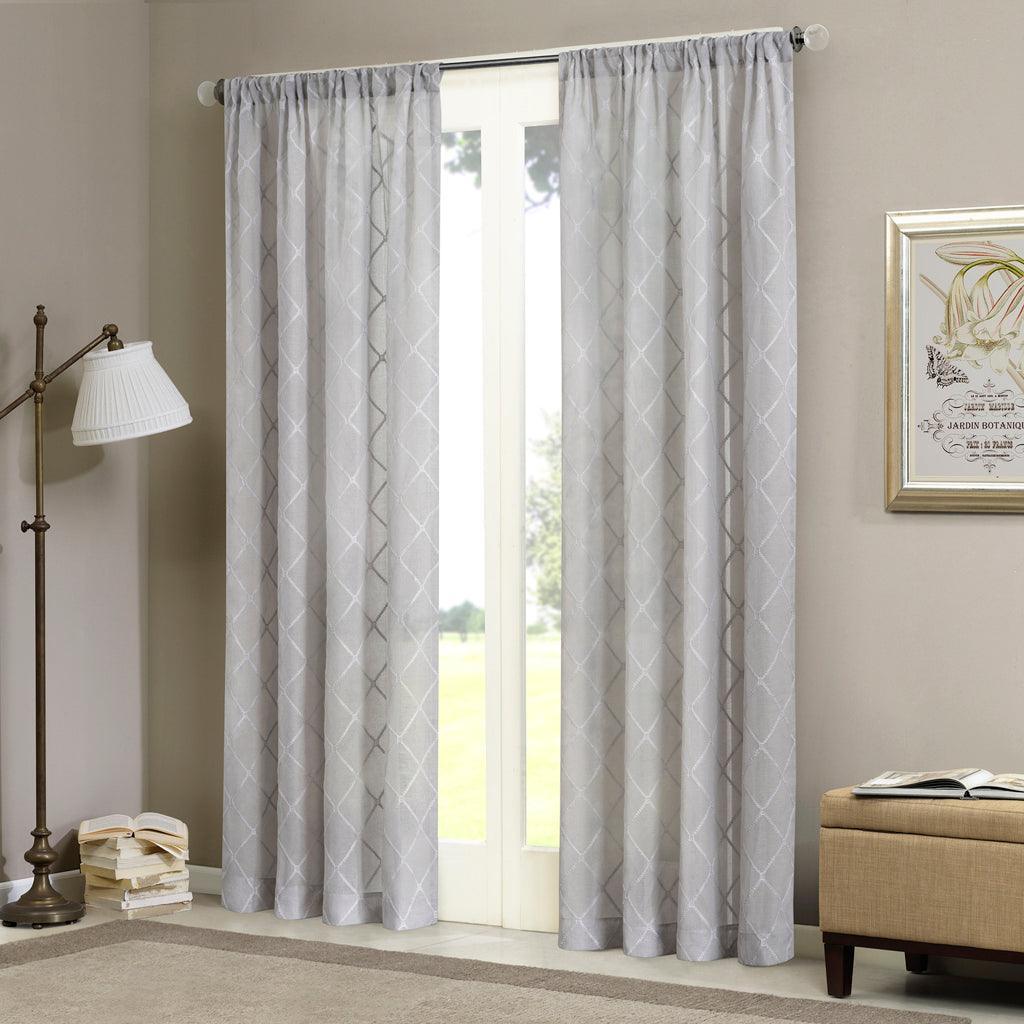 Irina 84" Window Curtain Gray Olliix.com