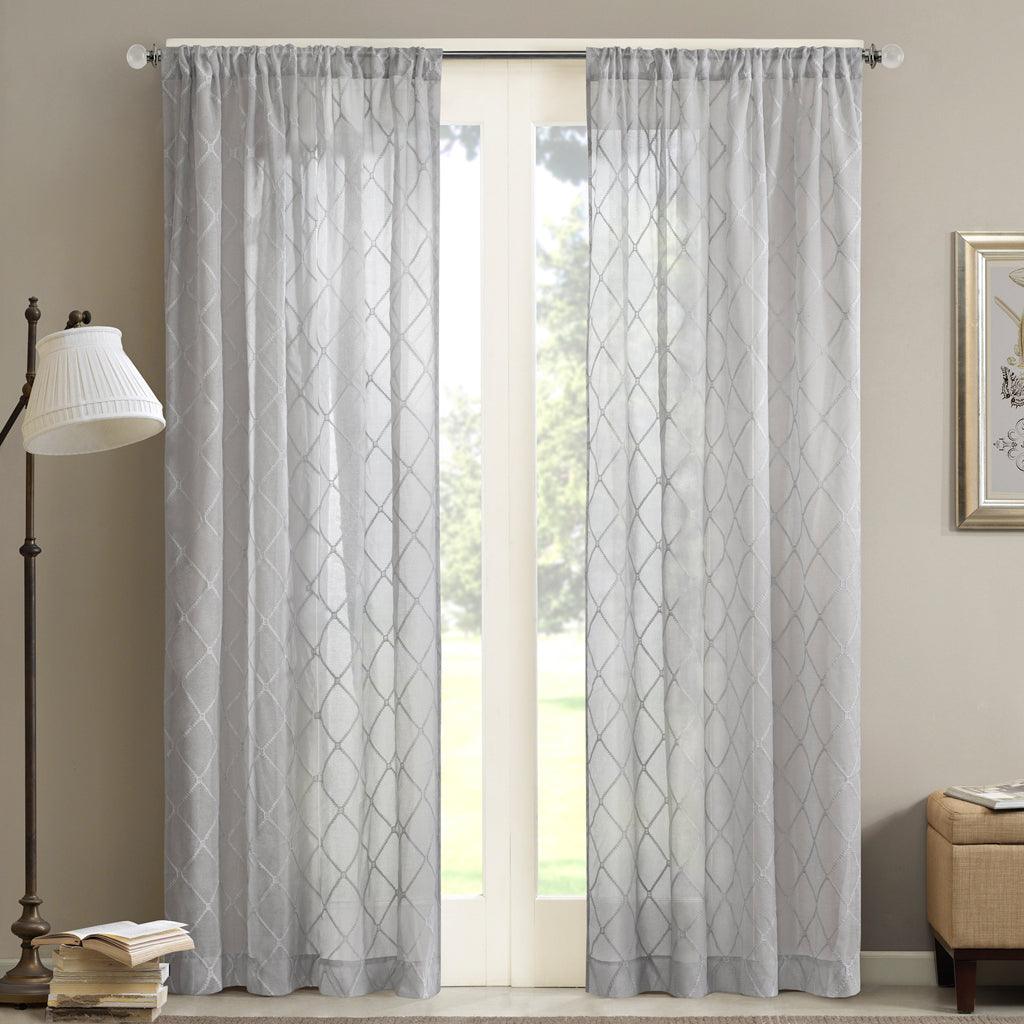 Irina 84" Window Curtain Gray Olliix.com