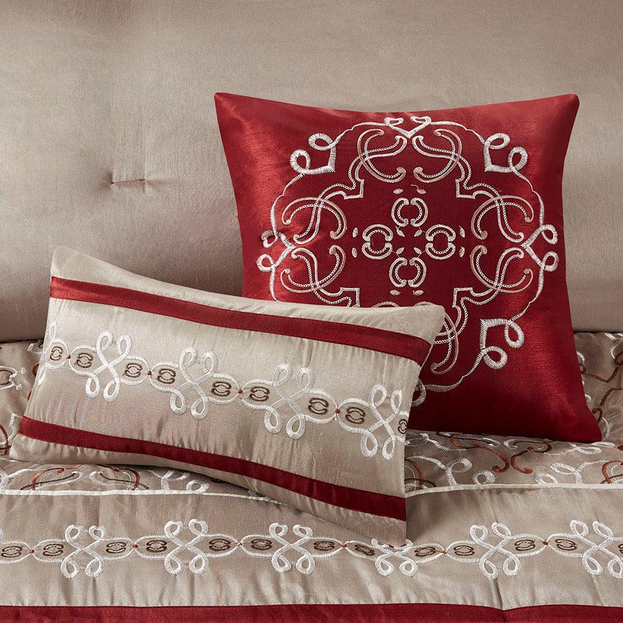 Jelena 24 Piece Room In A Bag Red King Olliix.com