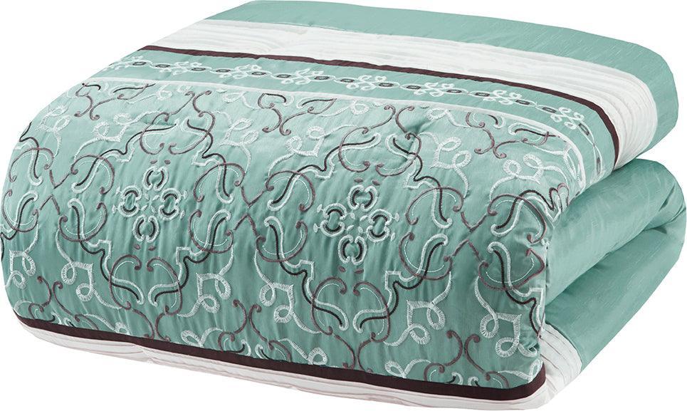 Jelena King 24 Piece Traditional Room in a Bag Seafoam Olliix.com