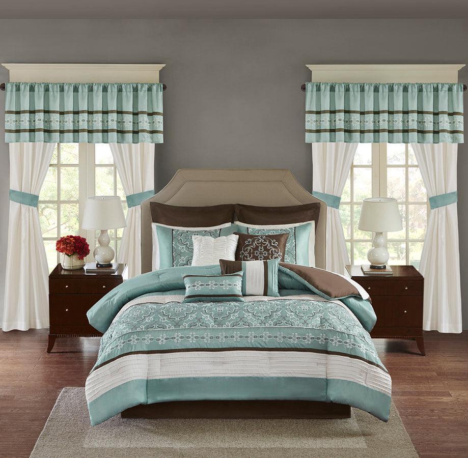 Jelena King 24 Piece Traditional Room in a Bag Seafoam Olliix.com