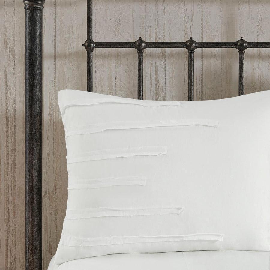 Jenda 8 Piece Comforter Set White King Olliix.com