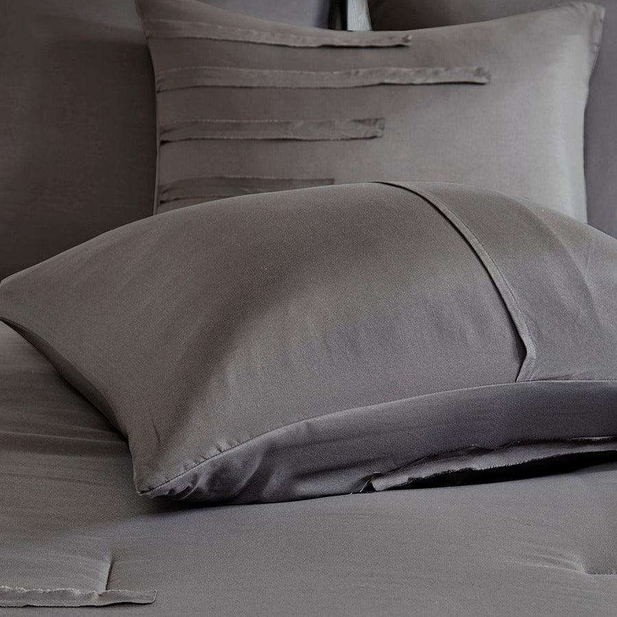 Jenda Queen 8 Piece Comforter Set Gray Olliix.com