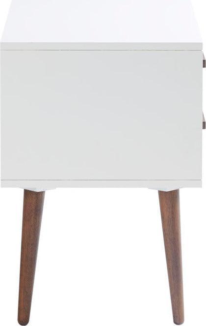 Jeremy Storage Nightstand White & Gray Olliix.com