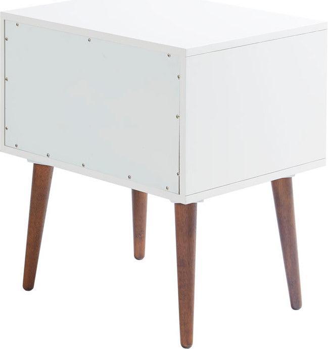 Jeremy Storage Nightstand White & Gray Olliix.com