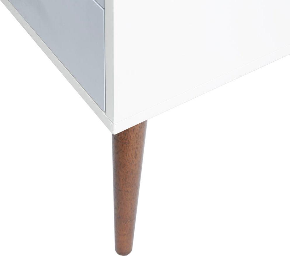 Jeremy Storage Nightstand White & Gray Olliix.com