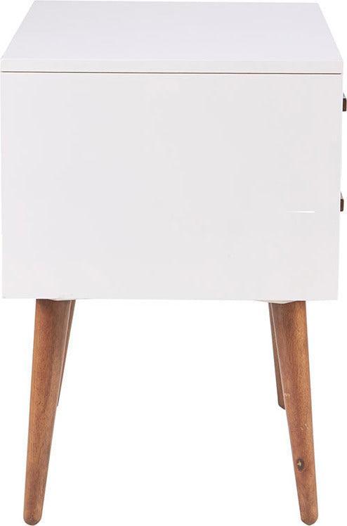 Jeremy Storage Nightstand White Olliix.com