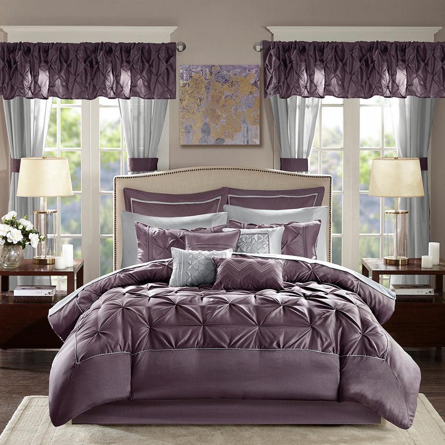 Joella 24 Piece Room in a Bag Plum Queen Olliix.com