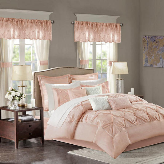 Joella Casual 24 Piece Room in a Bag Blush Cal King Olliix.com