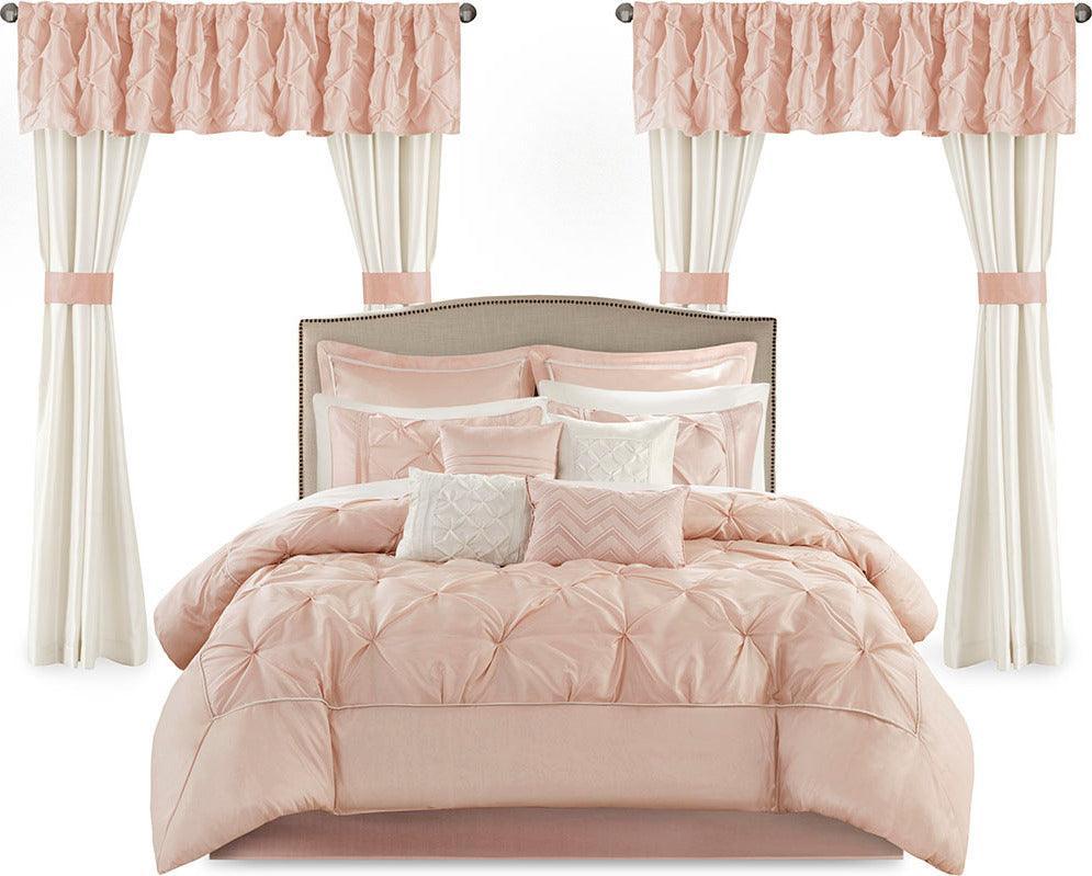 Joella Casual 24 Piece Room in a Bag Blush Cal King Olliix.com