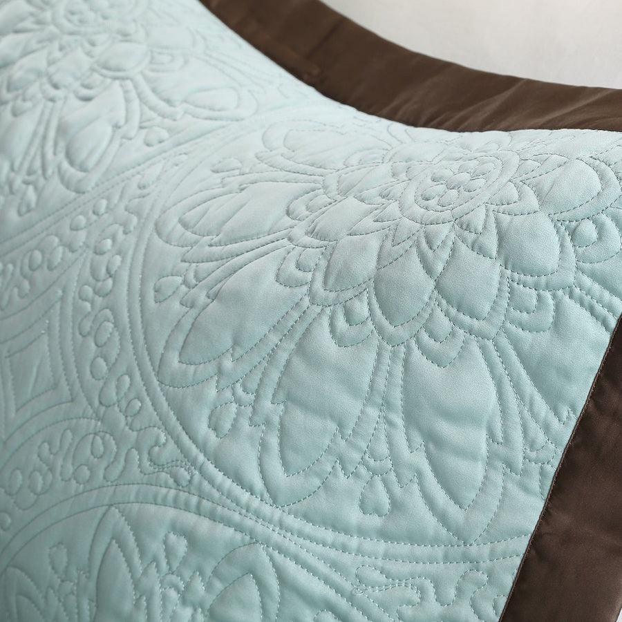 Juliana King 9 Piece Charmeuse Comforter Set Blue Olliix.com