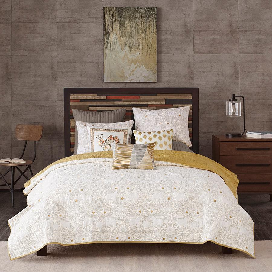 Kandula Full/Queen 3 Piece Coverlet Mini Set Yellow Olliix.com