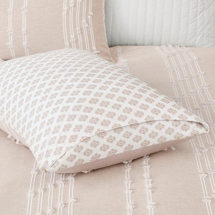 Kara Cotton 36 " W Jacquard Comforter Set Blush King/Cal King Olliix.com