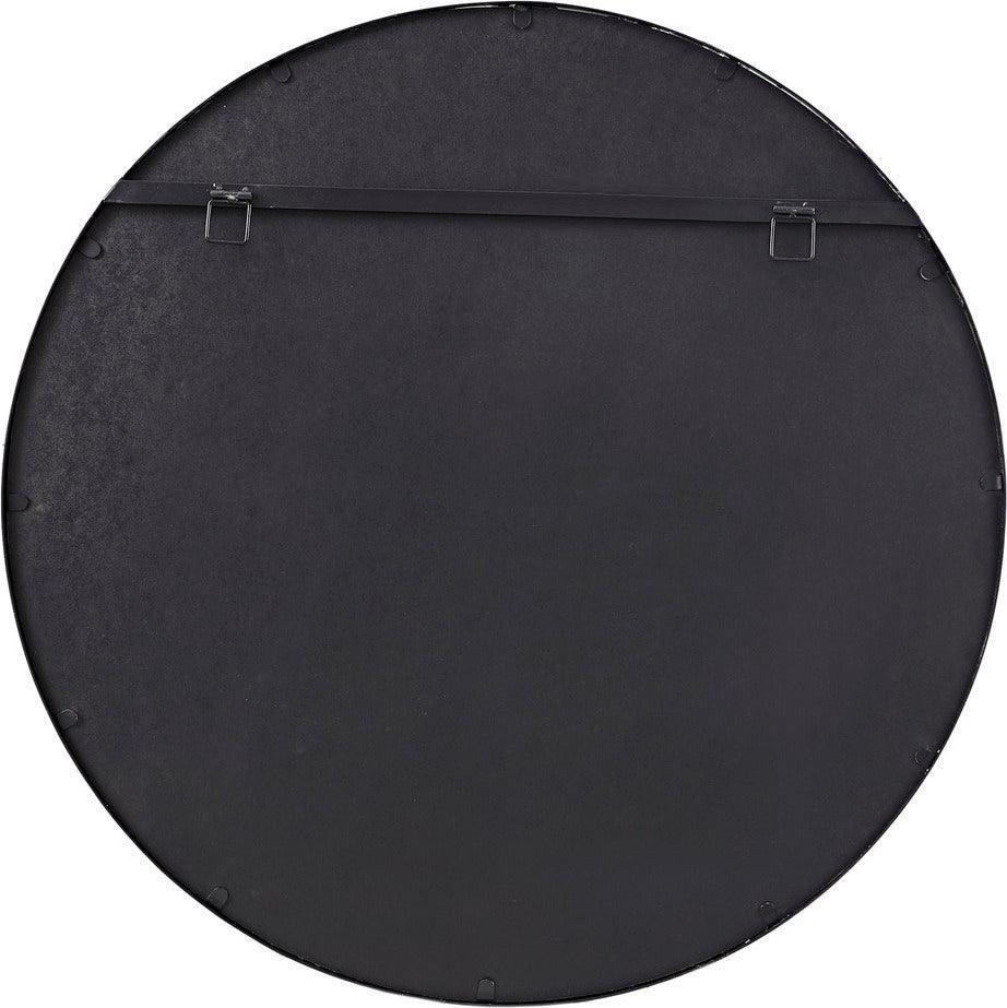 Katonah Round Accent Mirror Matte Black Olliix.com