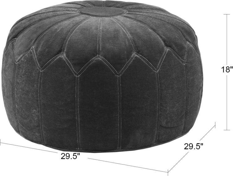 Kelsey Casual Round Pouf Ottoman 29.5W x 29.5D x 18H" Orange Olliix.com