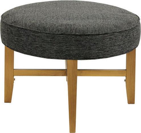 Kipling Oval Cocktail Ottoman Dark Gray Olliix.com