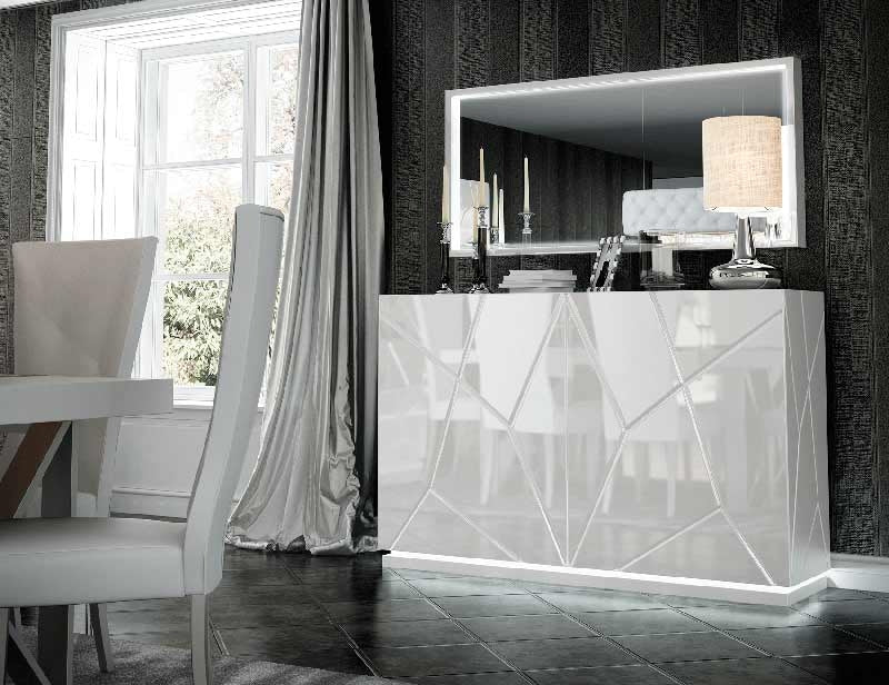 ESF Furniture - Franco Spain Buffet with Mirror - KIUBM ESF Furniture