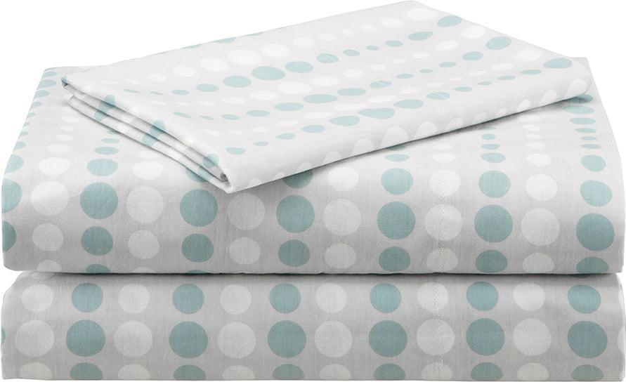 Knowles Casual Complete Comforter and Cotton Sheet Set Aqua Twin Olliix.com