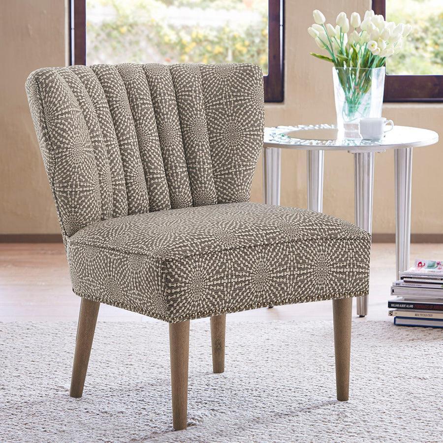 Korey Channel Back Slipper Chair Beige Olliix.com