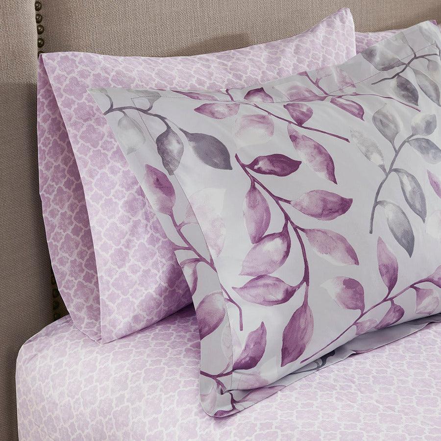 Lafael California King Complete Comforter and Cotton Sheet Set Purple Olliix.com