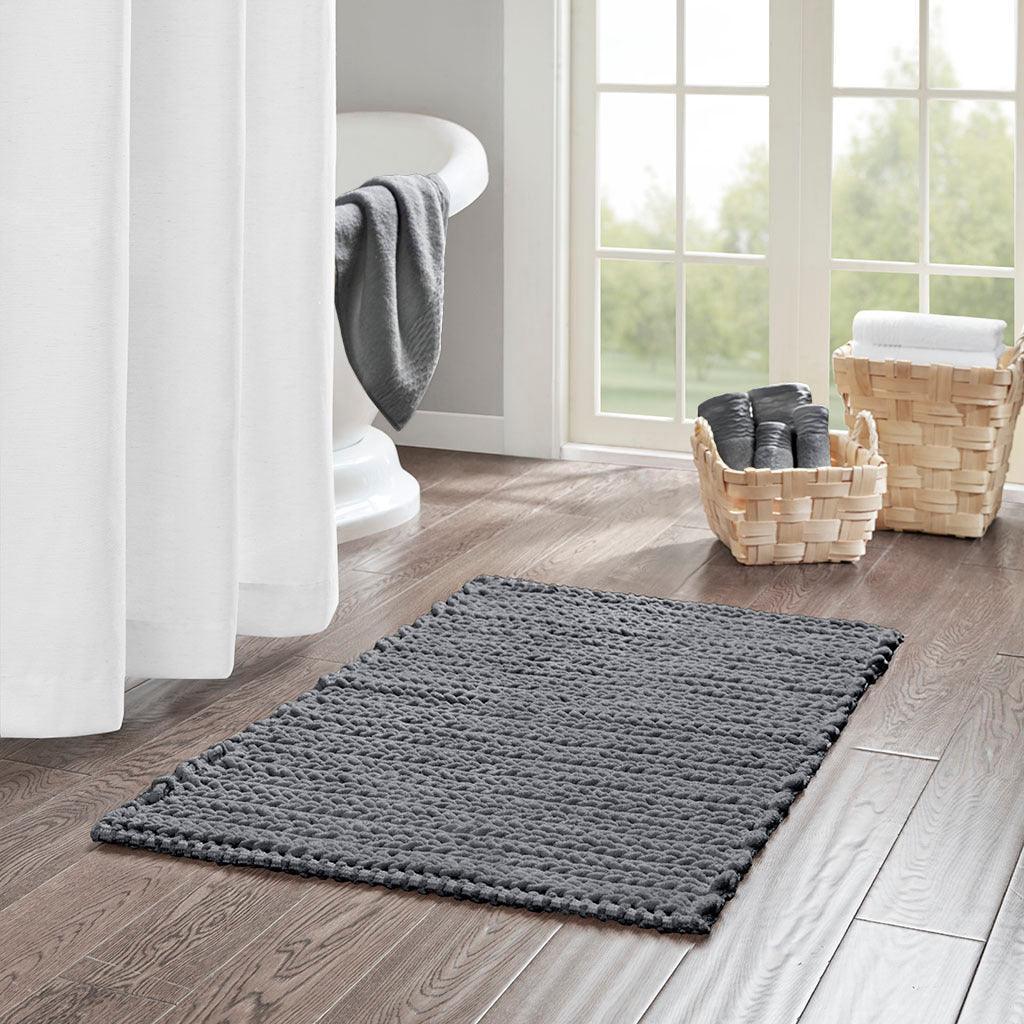 Lasso 24" Bath Rug Charcoal Olliix.com