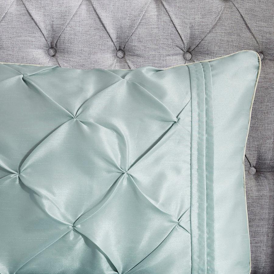 Laurel 7 Piece Tufted Comforter Set Seafoam Queen Olliix.com