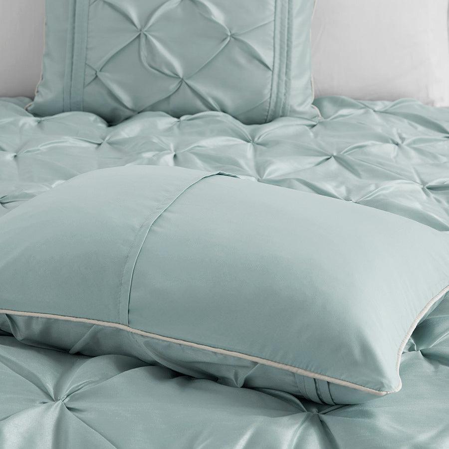 Laurel 7 Piece Tufted Comforter Set Seafoam Queen Olliix.com