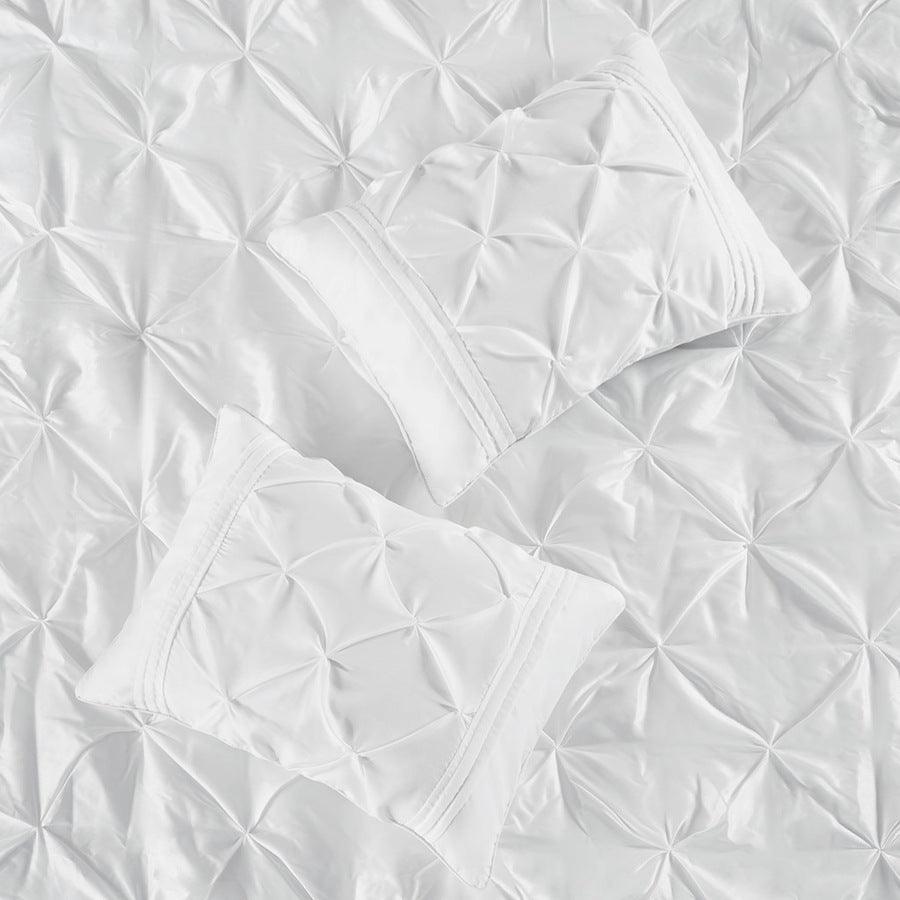 Laurel 7 Piece Tufted Comforter Set White Queen Olliix.com