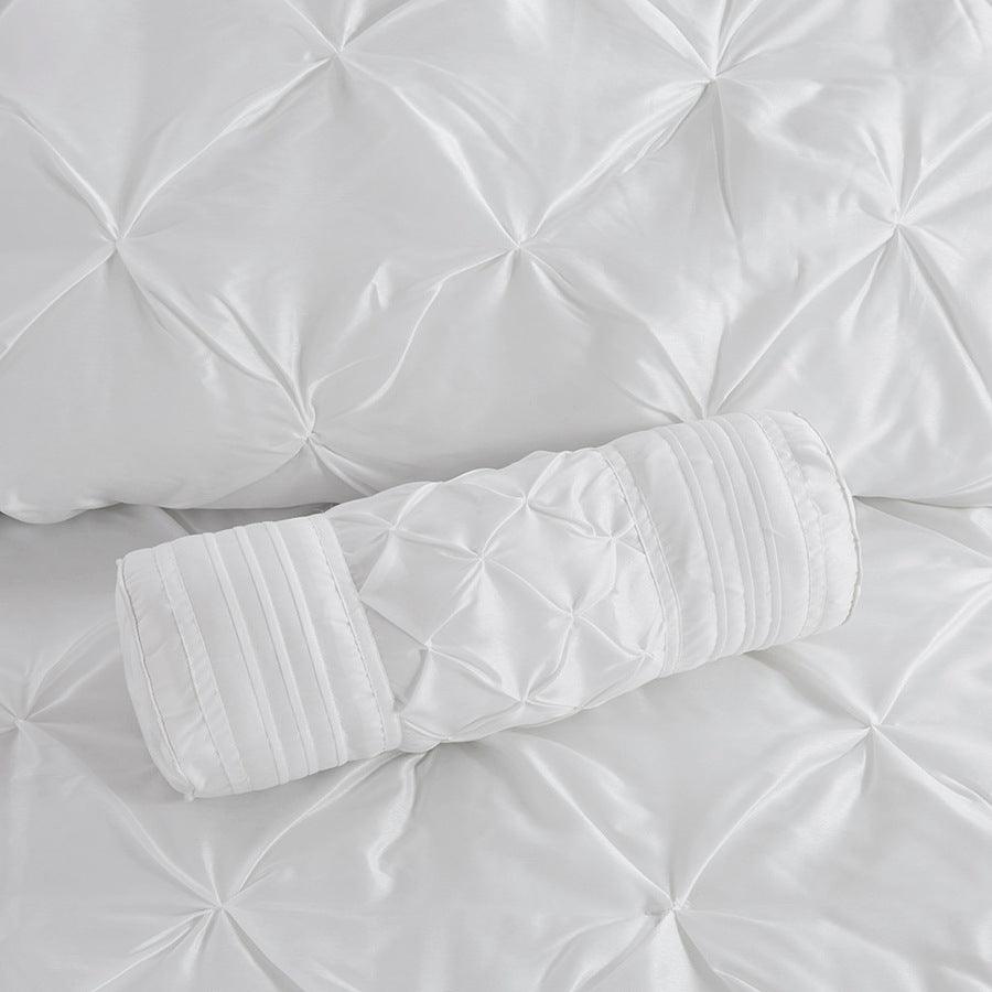 Laurel 7 Piece Tufted Comforter Set White Queen Olliix.com