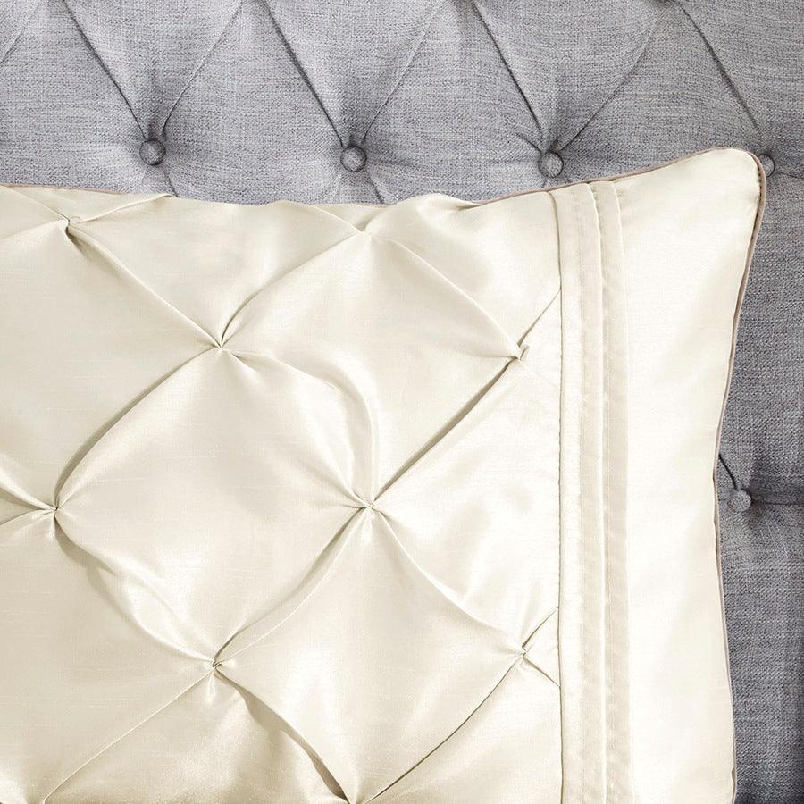 Laurel Global Inspired 7 Piece Tufted Comforter Set Ivory Full Olliix.com