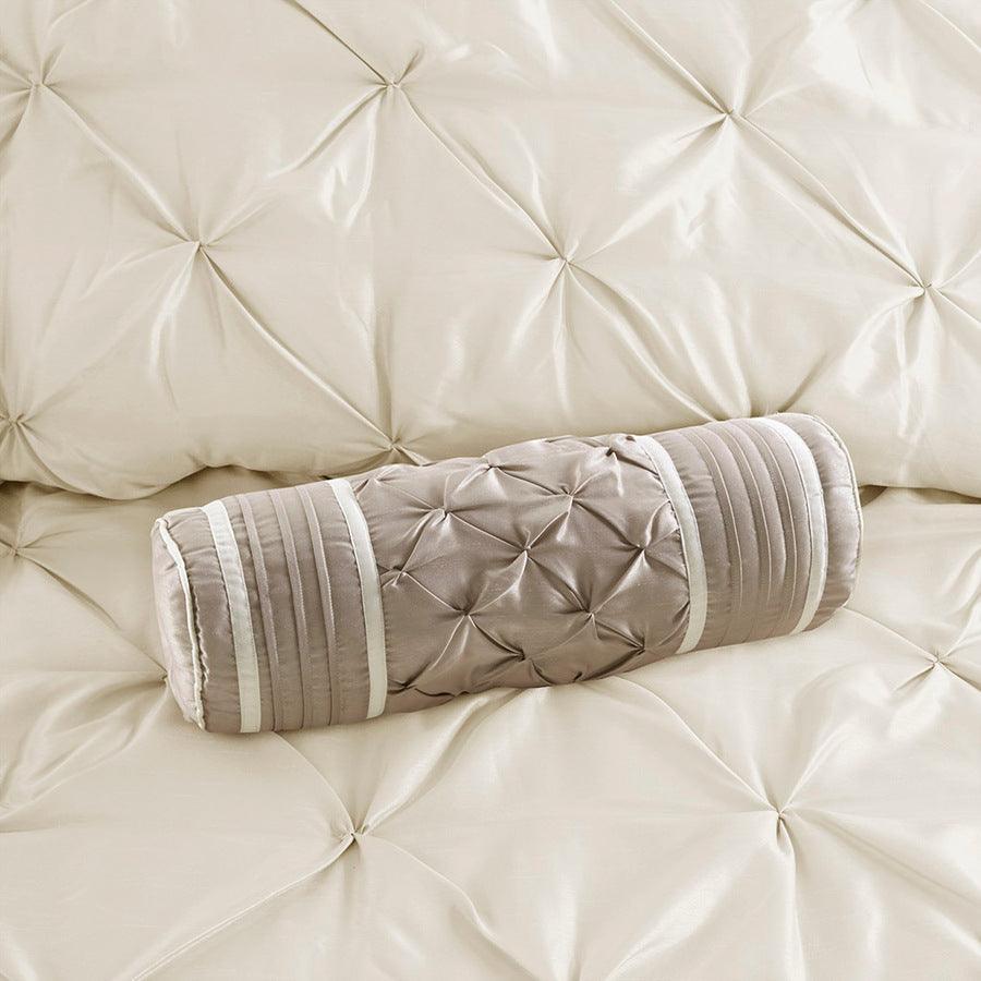 Laurel Global Inspired 7 Piece Tufted Comforter Set Ivory Full Olliix.com