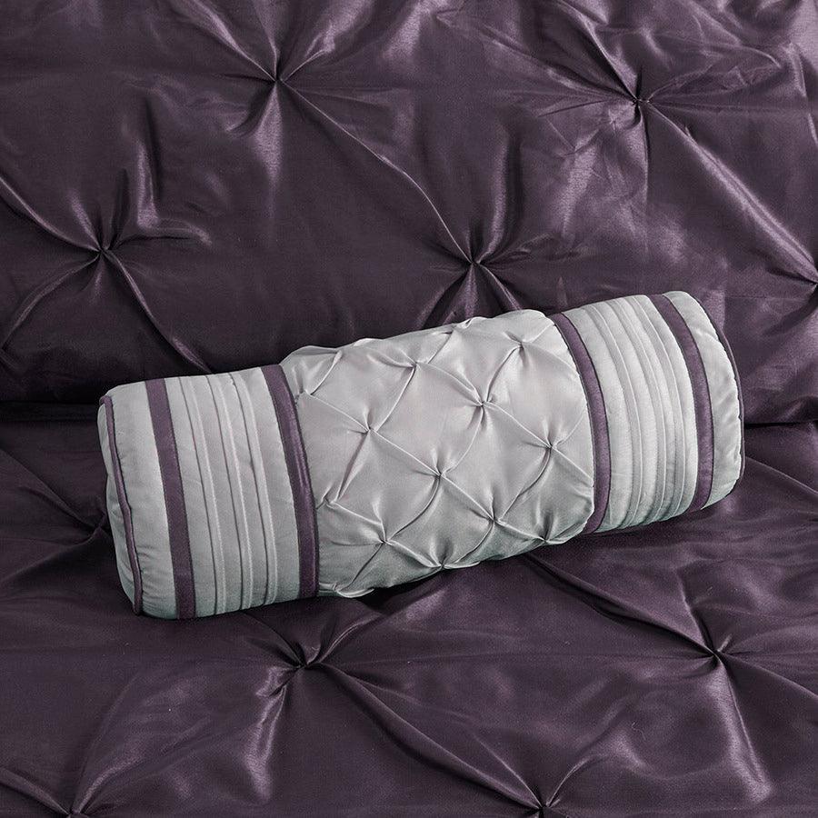 Laurel Global Inspired| 7 Piece Tufted Comforter Set Plum Queen Olliix.com