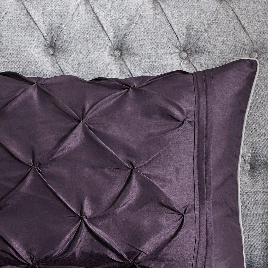 Laurel Global Inspired| 7 Piece Tufted Comforter Set Plum Queen Olliix.com