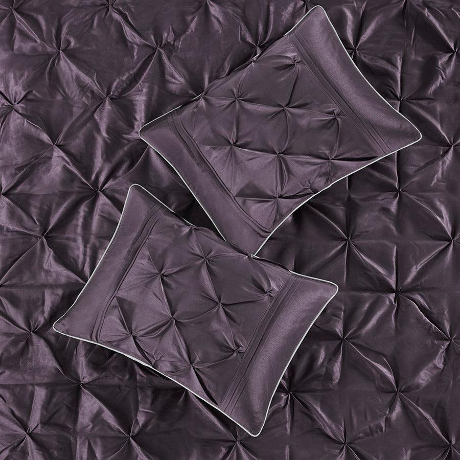 Laurel Global Inspired| 7 Piece Tufted Comforter Set Plum Queen Olliix.com