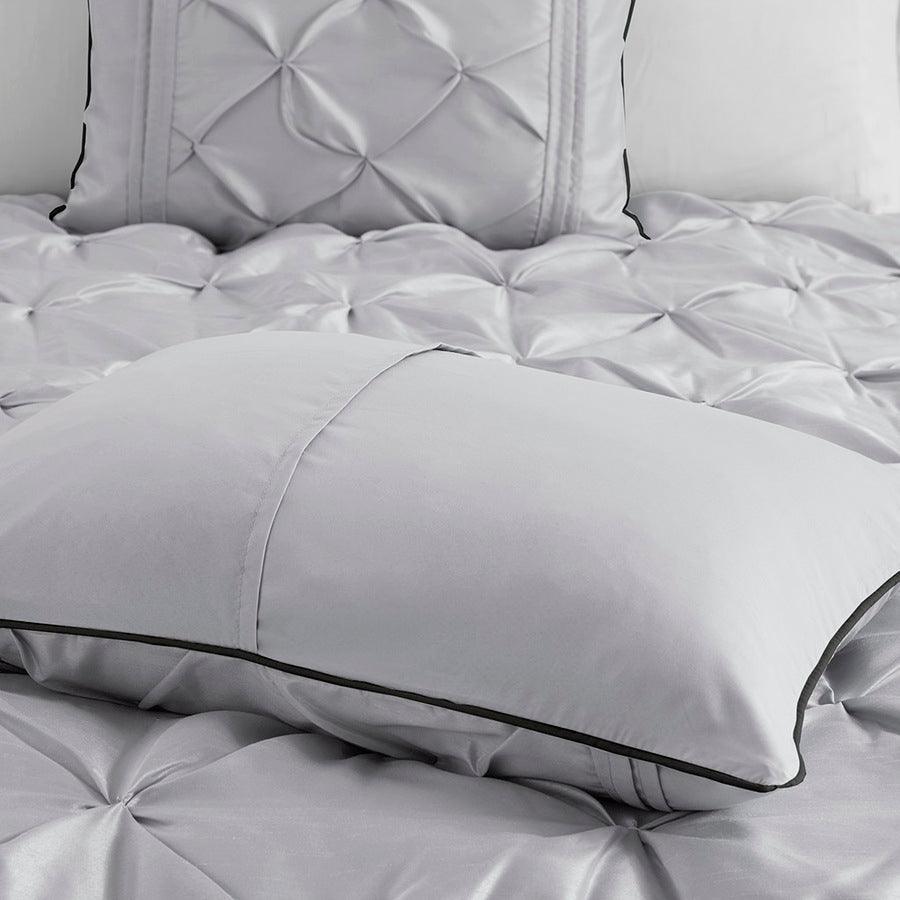 Laurel King 7 Piece Tufted Shabby Chic Comforter Set Gray Olliix.com