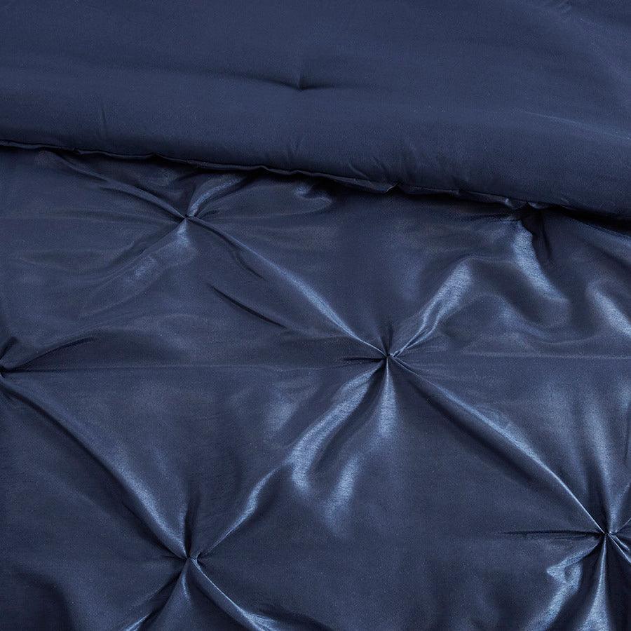 Laurel Queen 7 Piece Tufted Comforter Set Navy Olliix.com