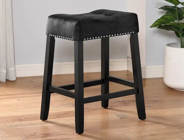 Lennon Saddle Counter Bar Stool 24", Set of 2 Crown Mark