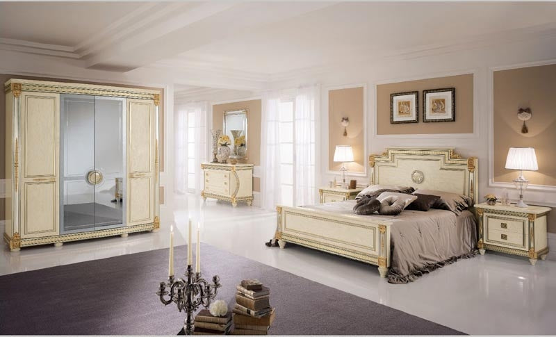 ESF Furniture - Arredoclassic Italy Liberty Euro 6 Piece Queen Bedroom Set - LIBERTYQB-6SET ESF Furniture