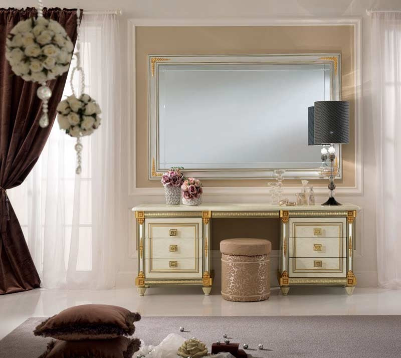 ESF Furniture - Arredoclassic Italy Liberty Vanity Dresser with Mirror - LIBERTYVDM ESF Furniture