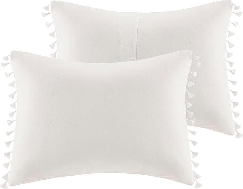 Lillian Casual Cotton Duvet Cover Set Full/Queen Ivory Olliix.com