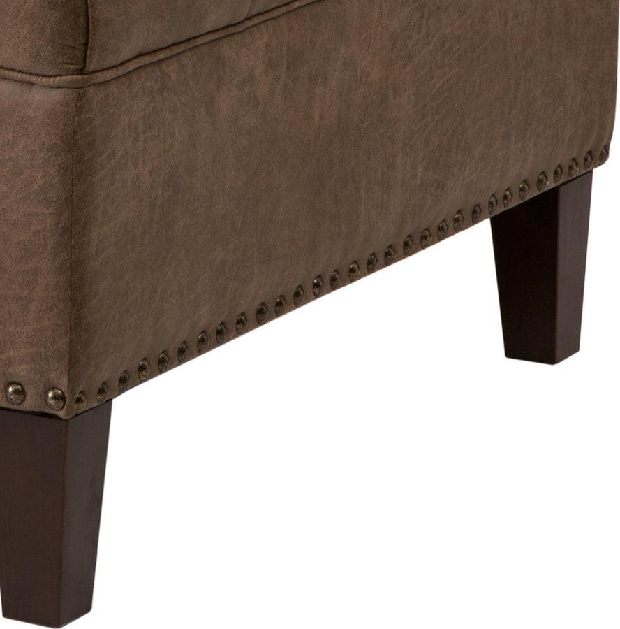 Lindsey Traditional Tufted Square Cocktail Ottoman 35.5W x 35.5D x 18.5H" Brown Olliix.com