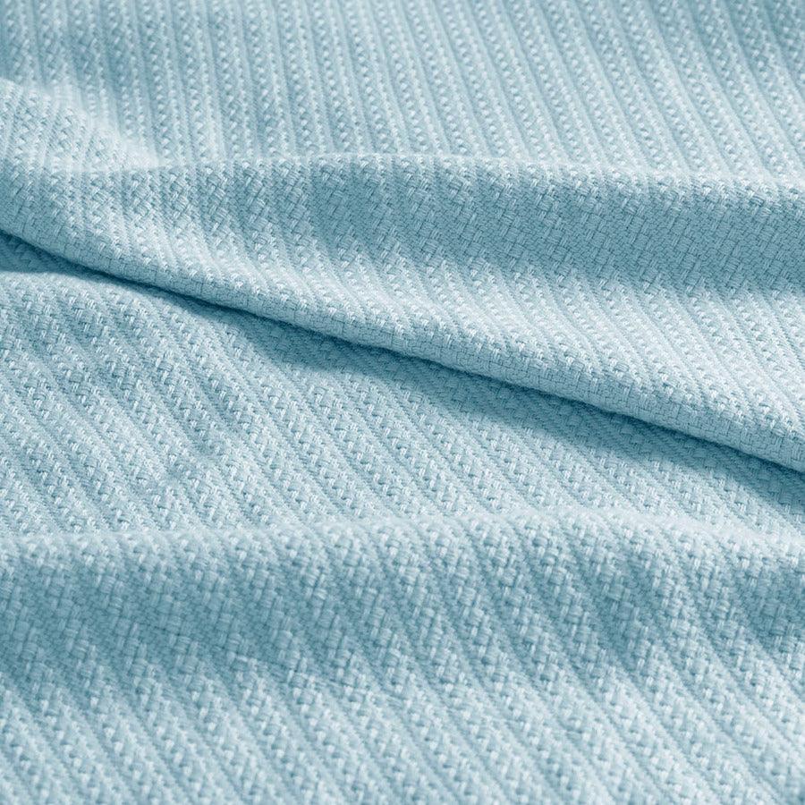 Liquid Cotton Blanket King Blue Olliix.com