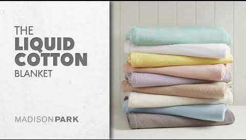 Liquid Cotton Blanket King Blue Olliix.com