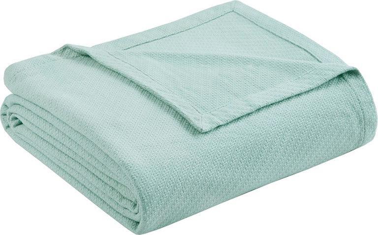 Liquid Cotton Blanket King Seafoam Olliix.com