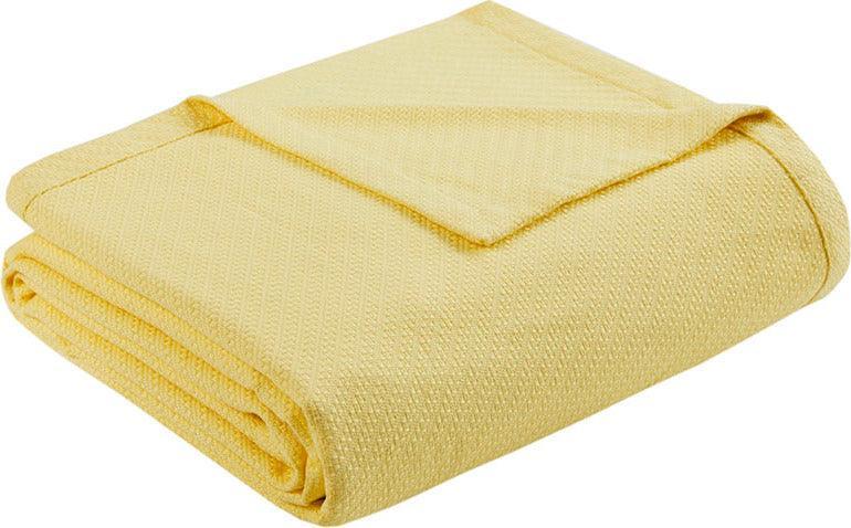 Liquid Cotton Blanket King Yellow Olliix.com