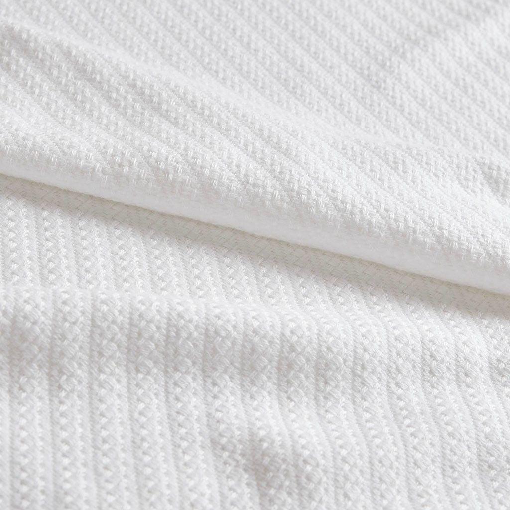 Liquid Cotton Full | Queen Blanket White Olliix.com