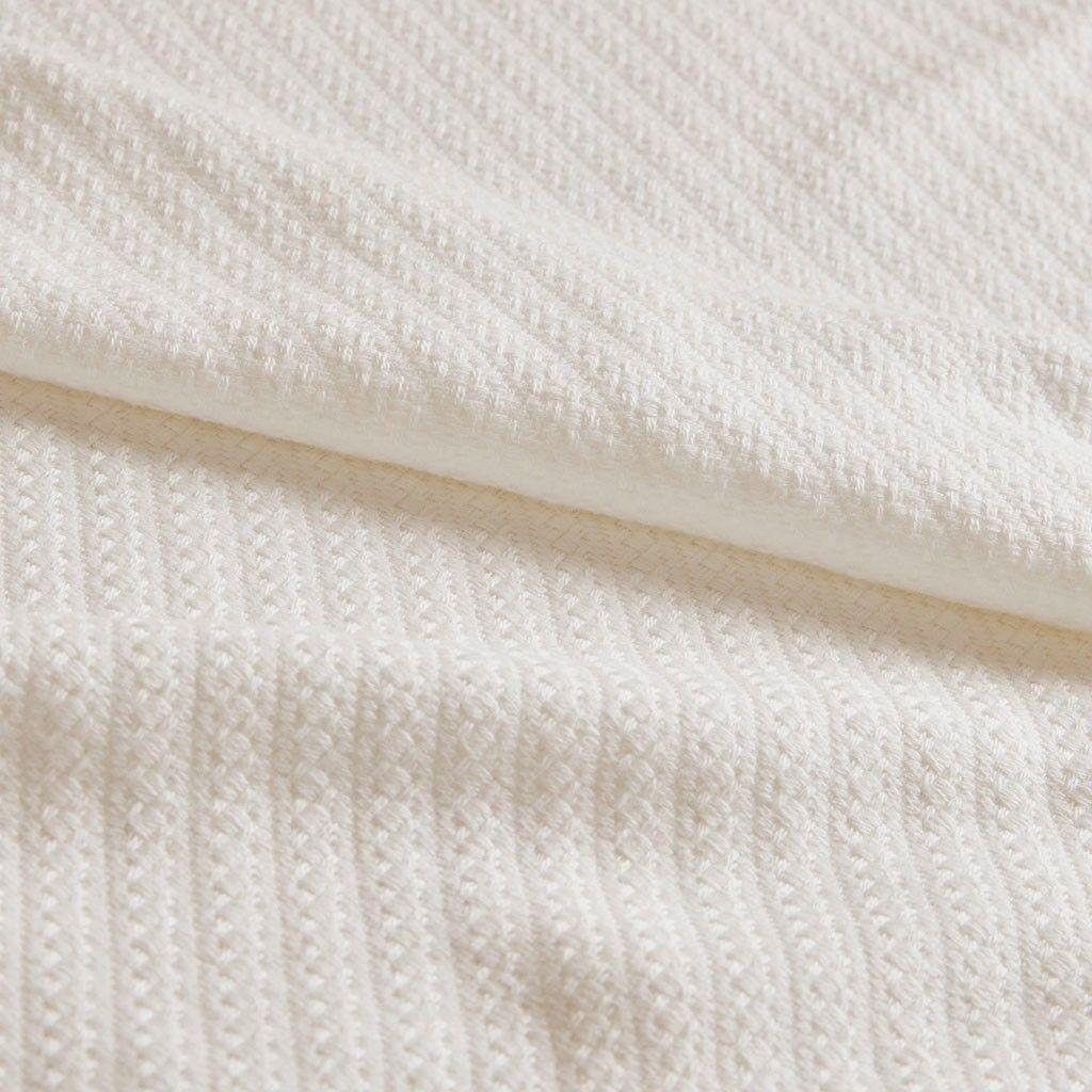 Liquid Cotton King Blanket Ivory Olliix.com