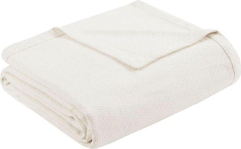 Liquid Cotton King Blanket Ivory Olliix.com