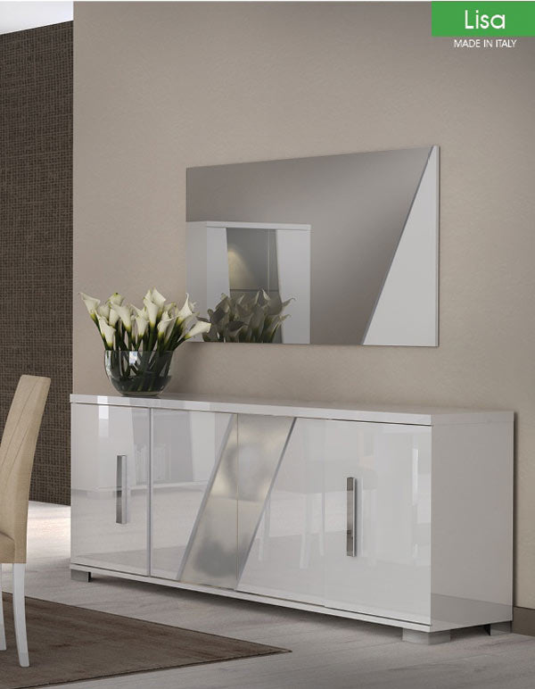 ESF Furniture - Lisa 4-Door Buffet and Mirror - LISABUFFET+M ESF Furniture